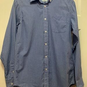 Class Club Men's Blue Gingham Button Down Shirt
